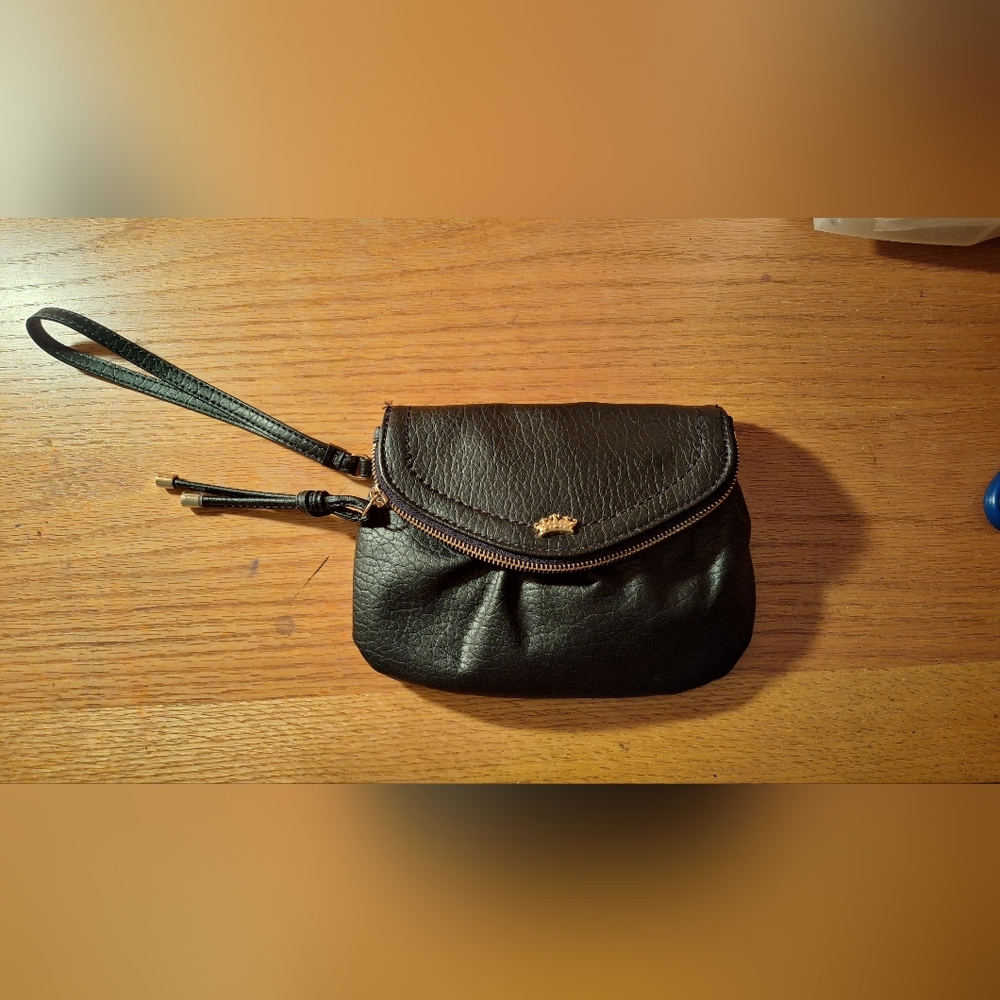 Elegant Black Leather Clutch